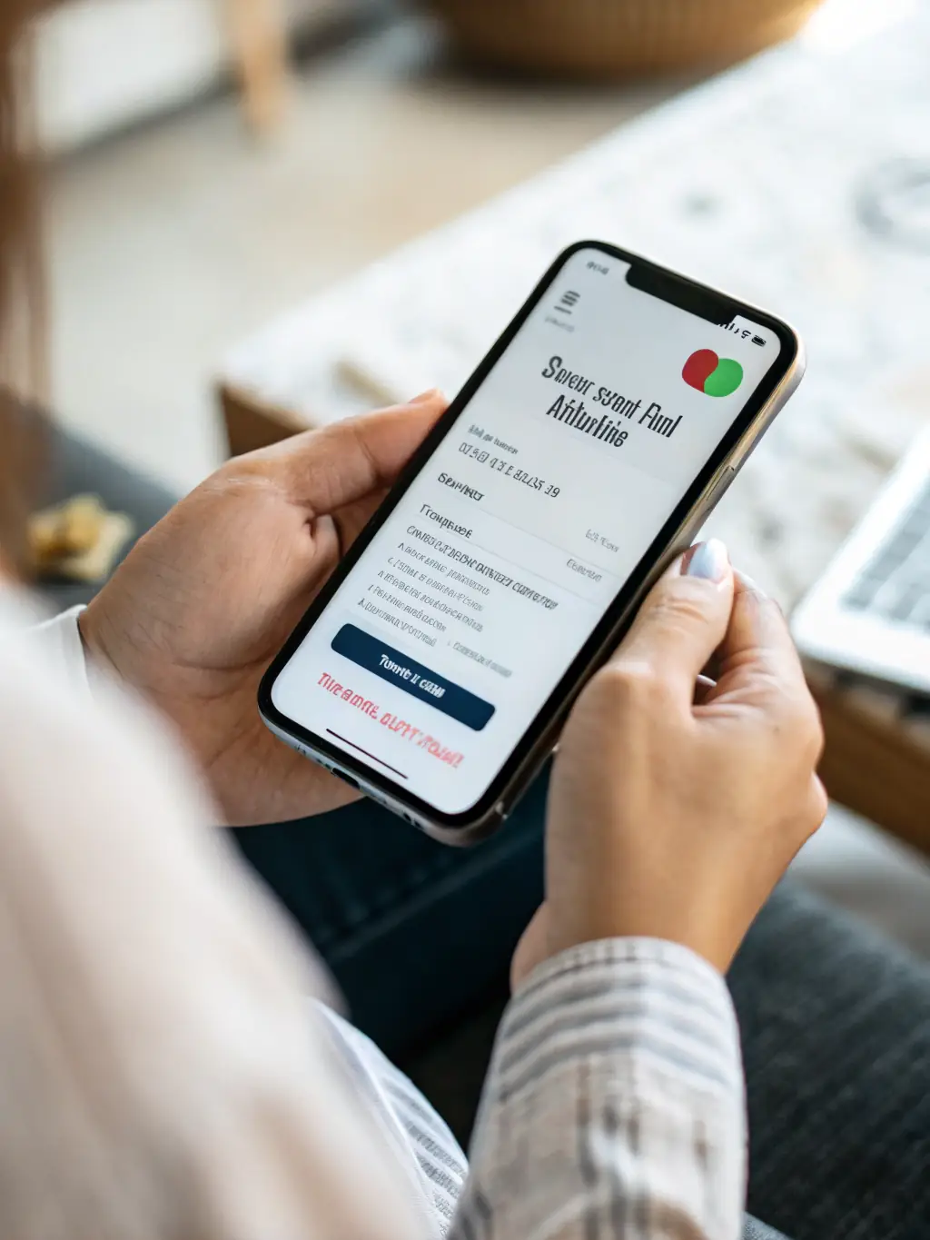 A hand receiving money via a mobile banking app, with a smartphone displaying a successful transaction, illustrating the convenient disbursement methods of ZIDII LOANS.